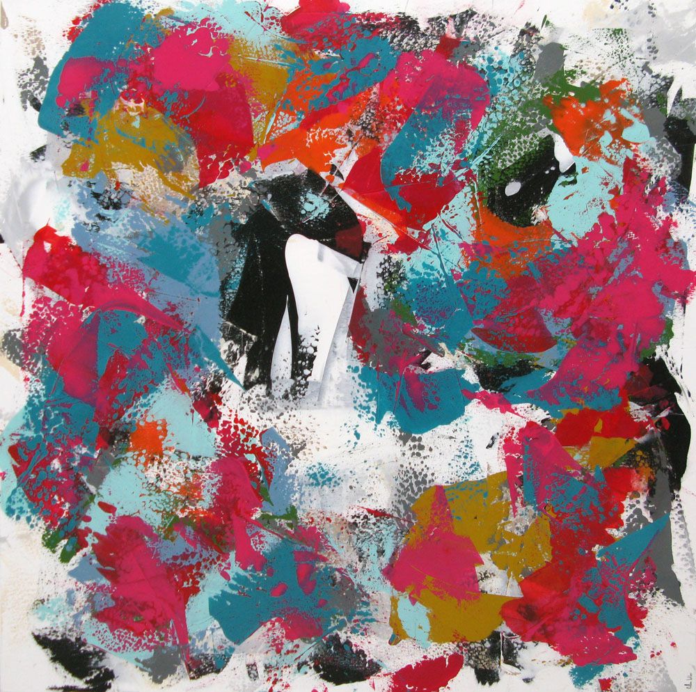 Tableau de CELINE WEBER a pour titre EFFERVESCENCE style abstrait dim : CELINE WEBERprix: