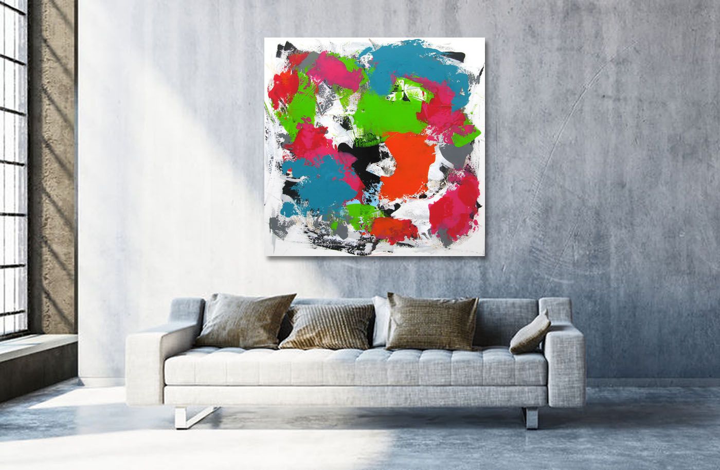 Tableau de CELINE WEBER a pour titre CRAZY style abstrait dim : CELINE WEBERprix:
