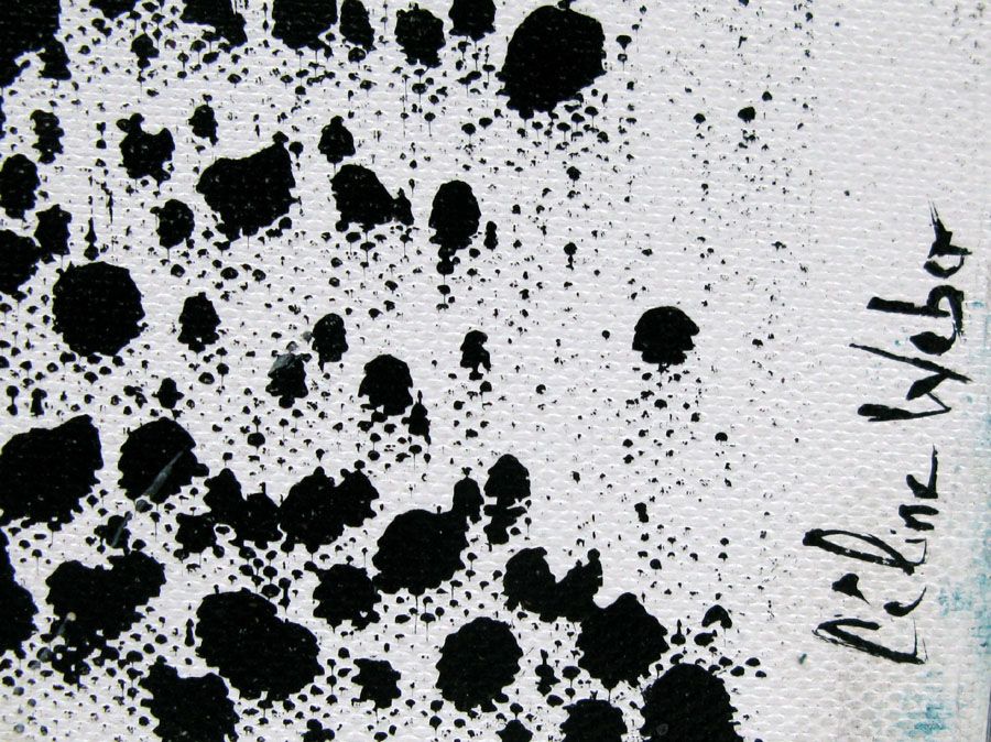 Tableau de CELINE WEBER a pour titre SAFRAN 5 style abstrait dim : CELINE WEBERprix: