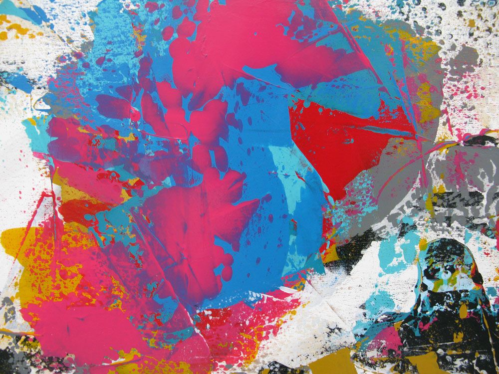 Tableau de CELINE WEBER a pour titre EXALTATION style abstrait dim : CELINE WEBERprix:1600
