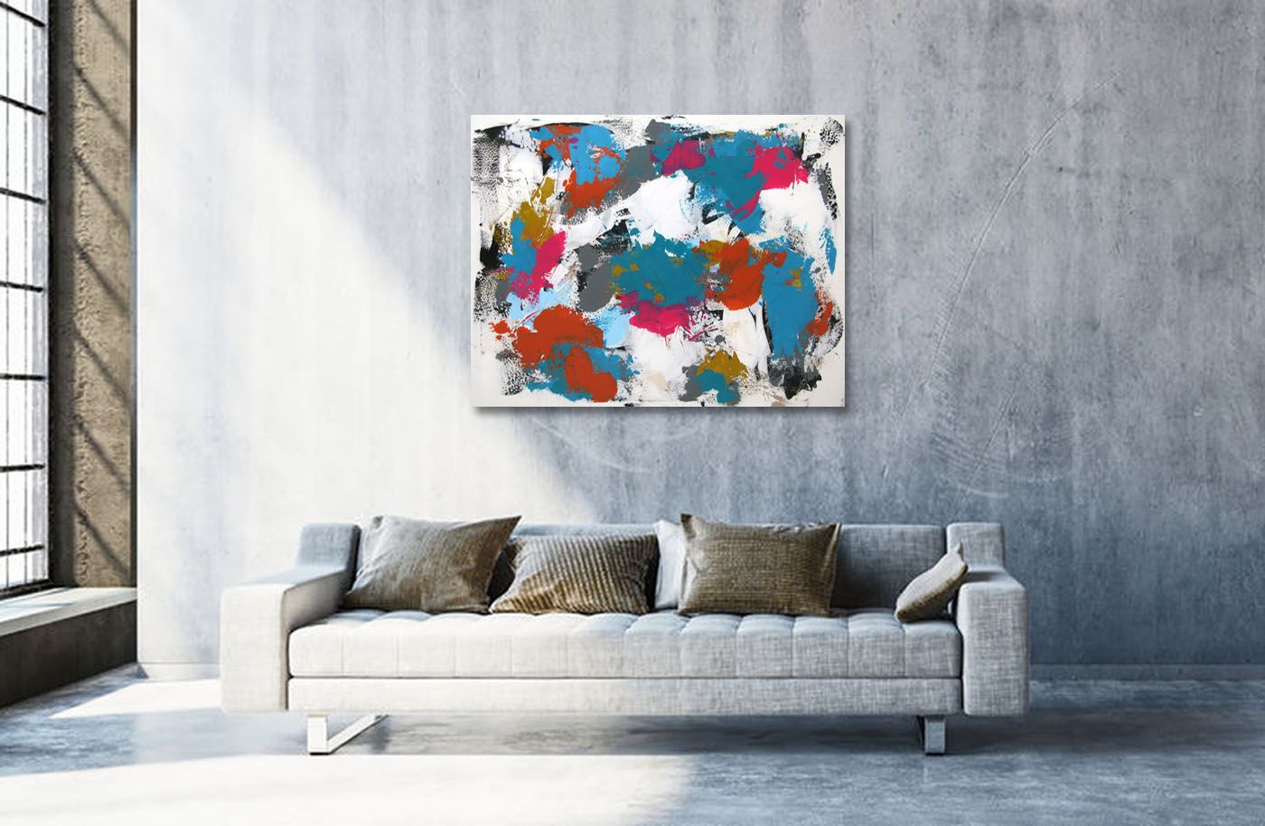 Tableau de CELINE WEBER a pour titre ETOURDISSANT style abstrait dim : CELINE WEBERprix:1400