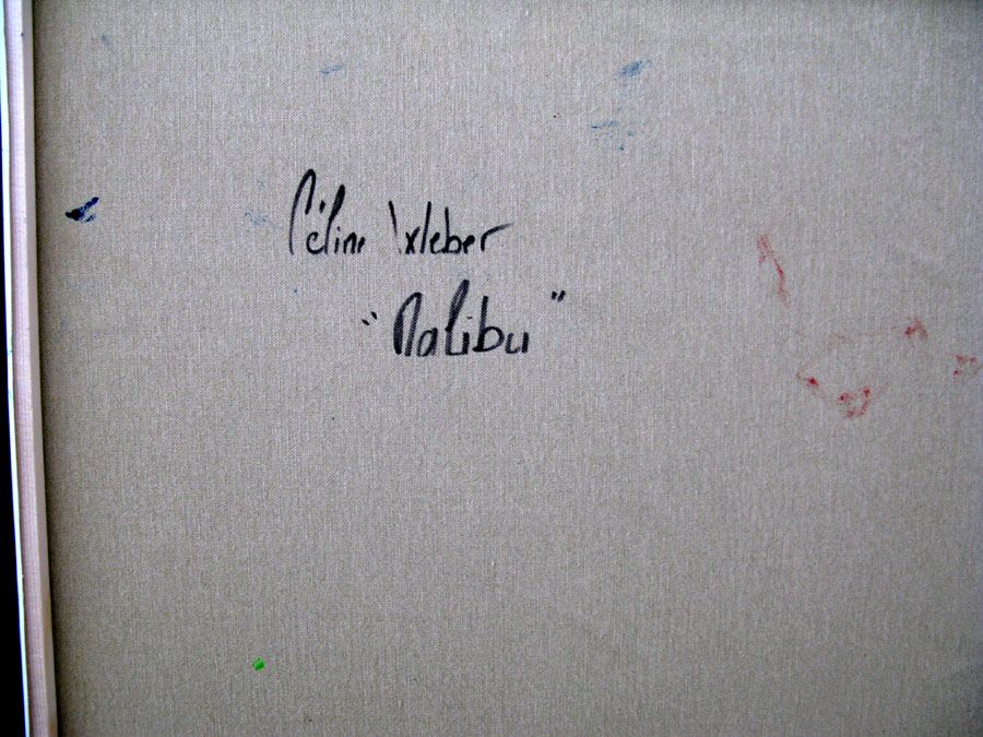 Tableau de CELINE WEBER a pour titre MALIBU style abstrait dim : CELINE WEBERprix: