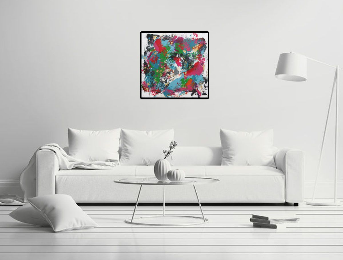 Tableau de CELINE WEBER a pour titre EXPLOSION style abstrait dim : CELINE WEBERprix: