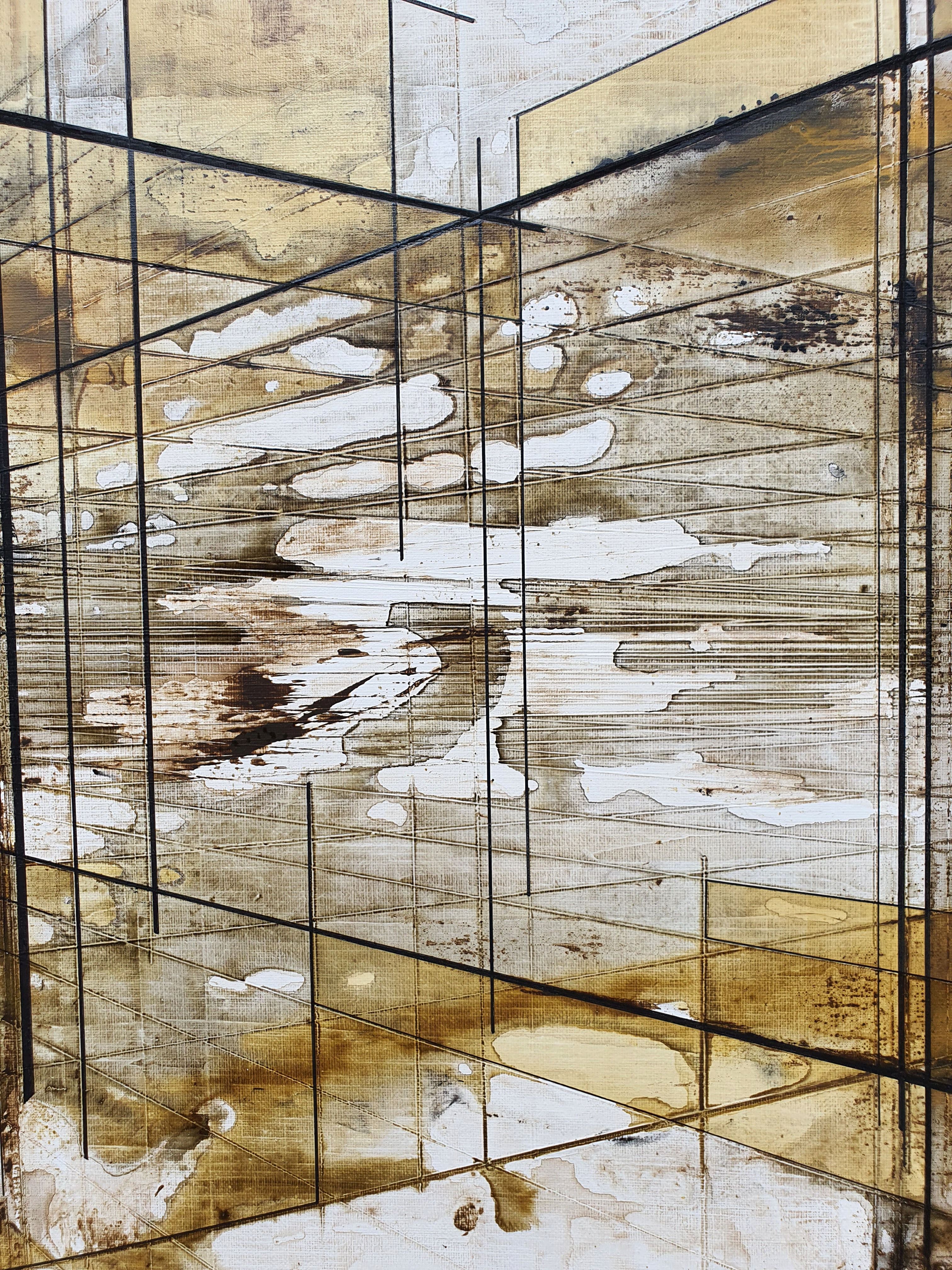 Tableau de LUDOVIC MERCHER a pour titre CITY style abstrait dim : LUDOVIC MERCHERprix:1000