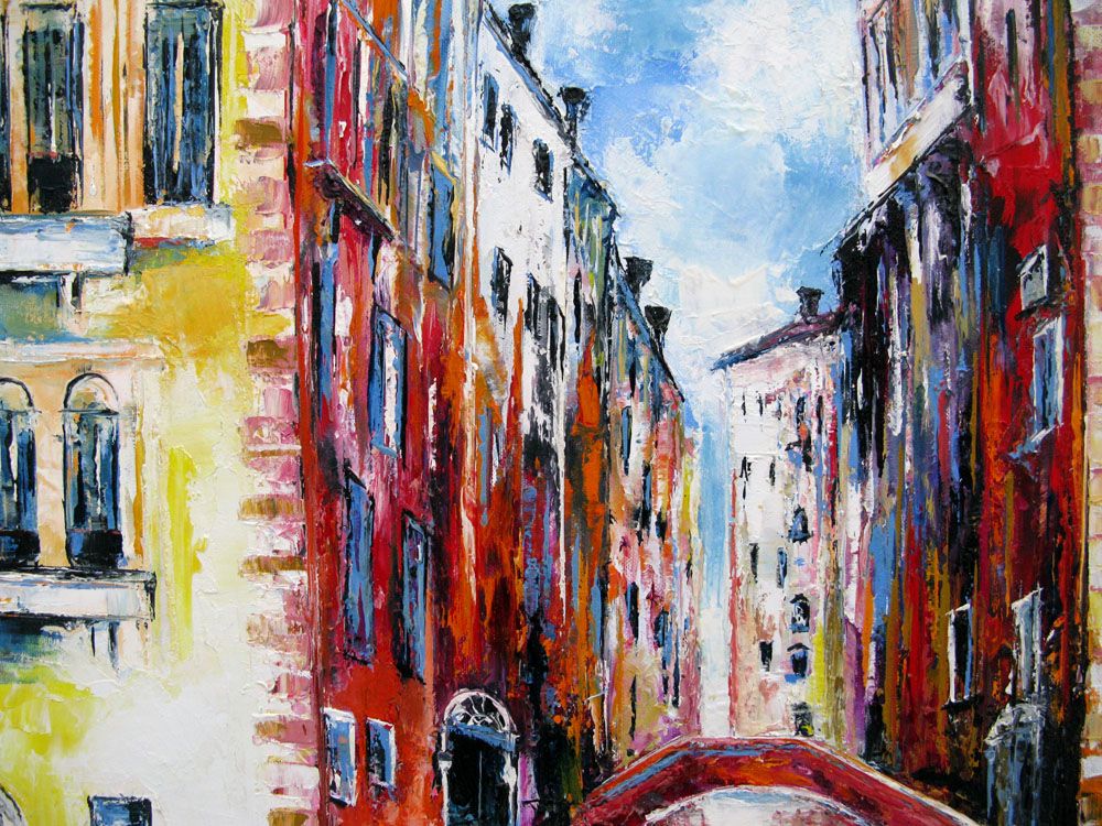 Tableau de PHIL a pour titre Canal de venise style figuratif dim : PHILprix:450