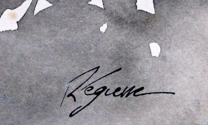Dessin de CYRIL REGUERRE a pour titre LE PREMIER SOURIRE style figuratif dim : CYRIL REGUERREprix:130