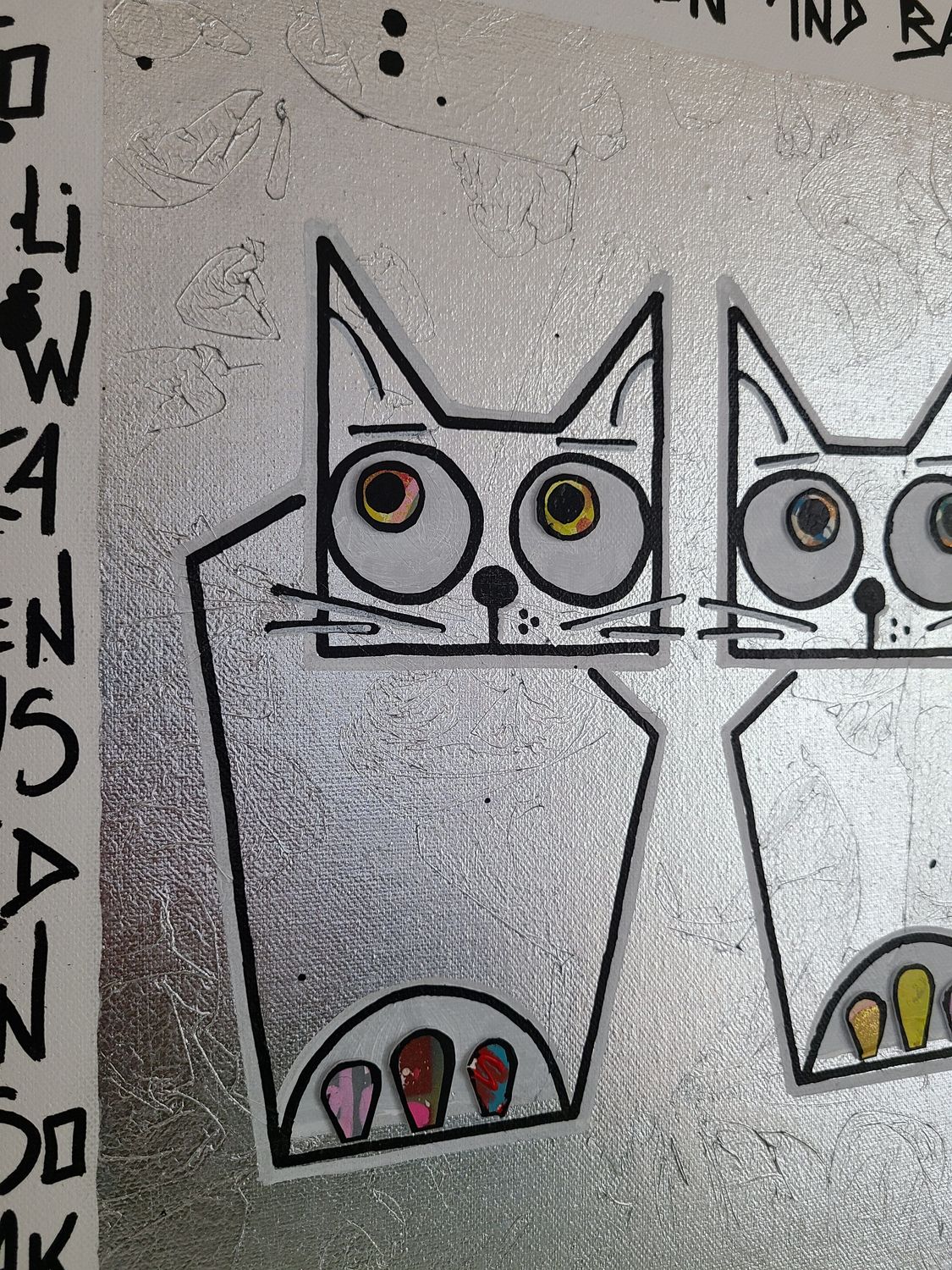Tableau de Stephanie Godann a pour titre Une petite coupe de Champagne? style street art dim : Stephanie Godannprix:460