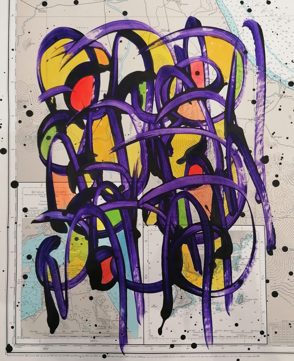 Dessin de STEPHANE RIME a pour titre Noname D57 style abstrait dim : STEPHANE RIMEprix:140