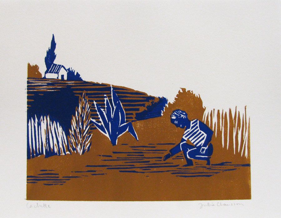 Editions d'art de JULIA CHAUSSON a pour titre CACHETTE style figuratif dim : JULIA CHAUSSONprix: