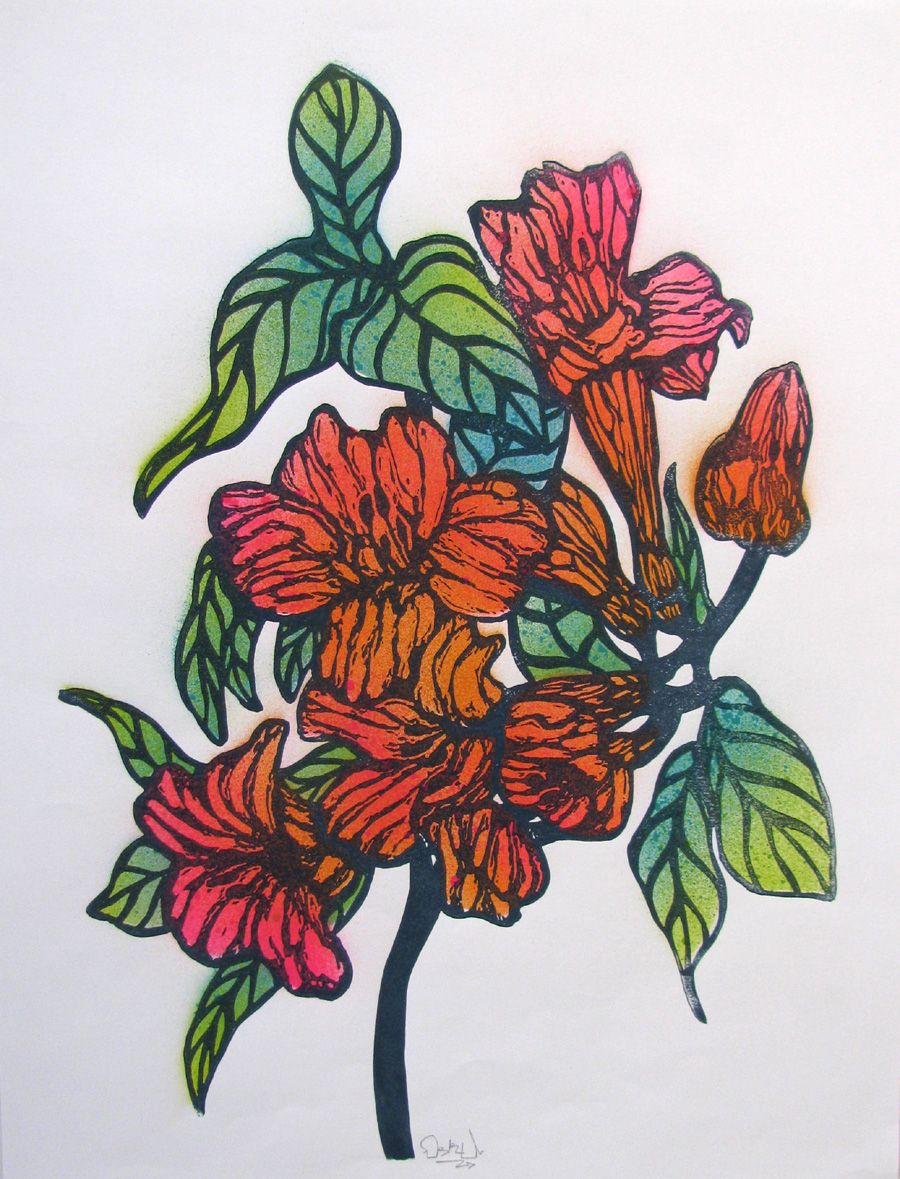 Editions d'art de OSRU a pour titre FLEURS DE LA MORT style figuratif dim : OSRUprix: