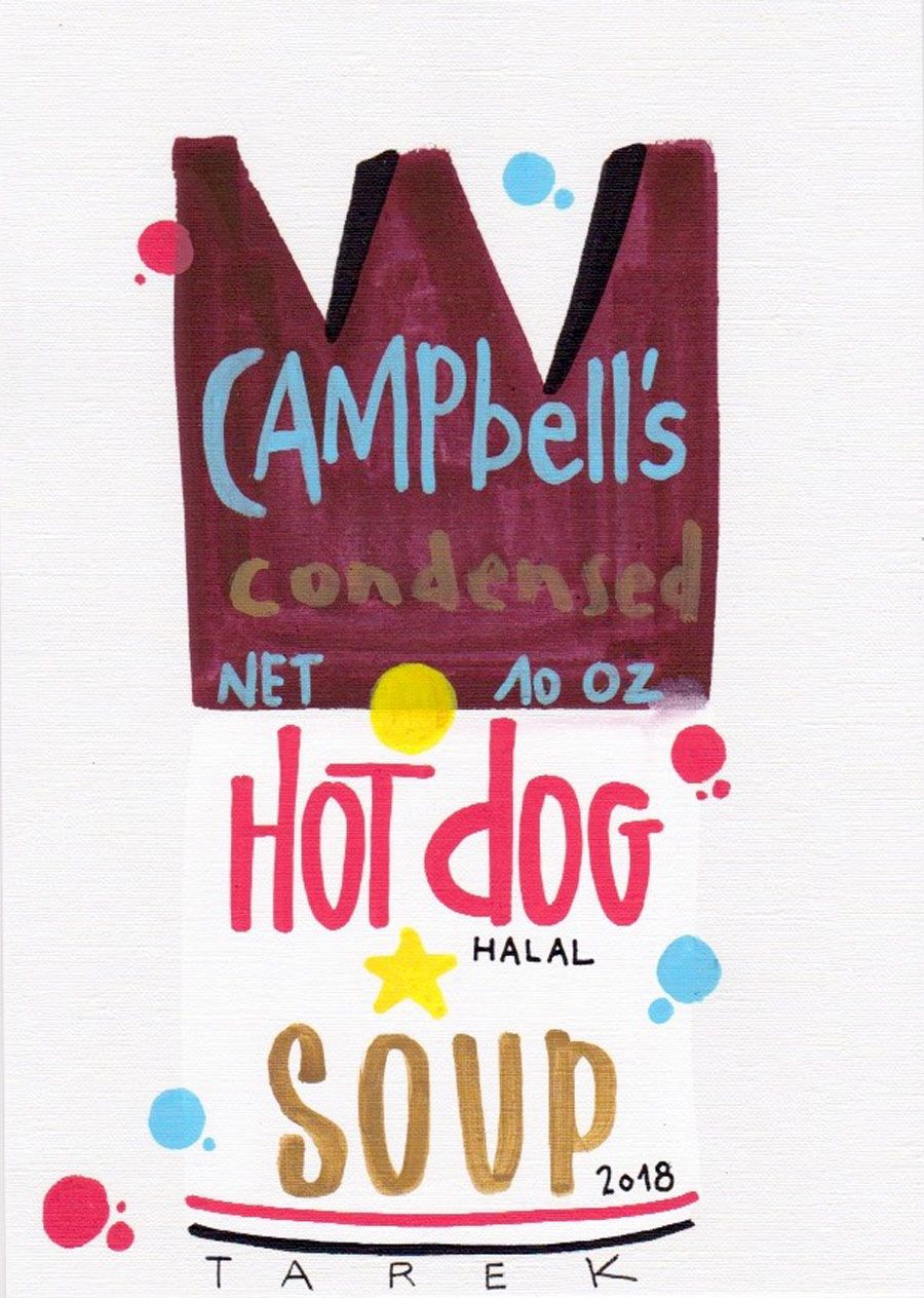 Dessin de TAREK a pour titre HOT DOG SOUP style graphique dim : TAREKprix: