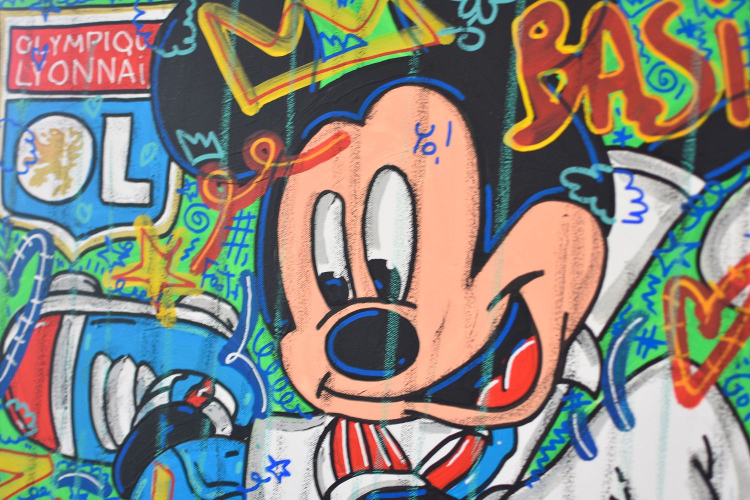 Tableau de RICO SAB a pour titre OL Goal style street pop art, street art dim : RICO SABprix:320