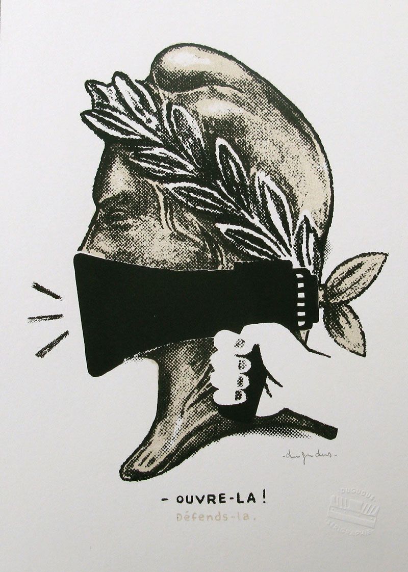 Editions d'art de DUGUDUS a pour titre Ouvre là style graphique dim : DUGUDUSprix:40