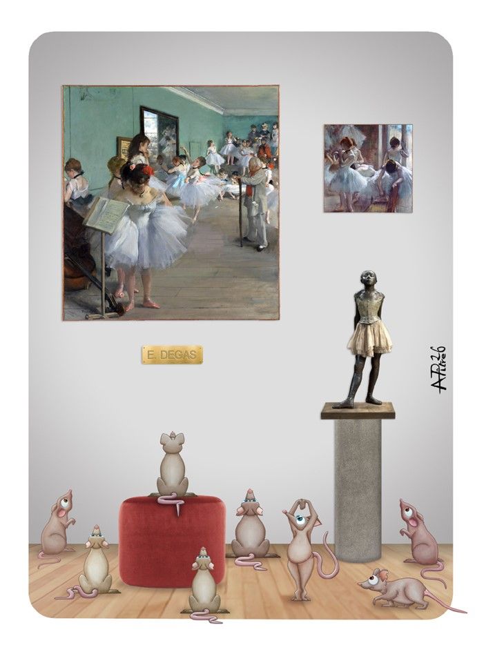 Editions d'art de L'ARTISTE PITRE a pour titre DEGAS style figuratif, graphique dim : L'ARTISTE PITREprix:40
