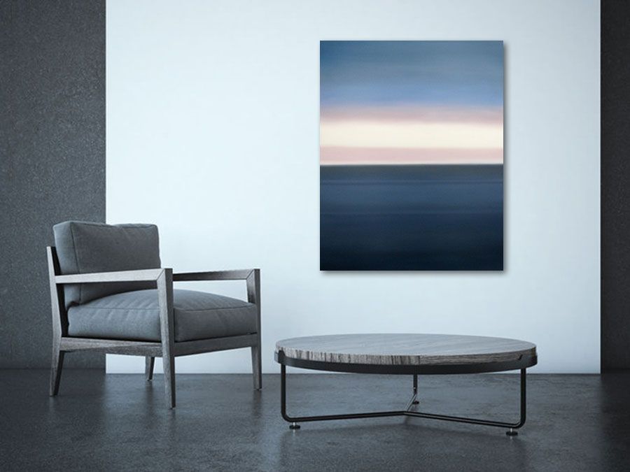 Tableau de ELISE BARAT a pour titre MICHIGAN LAKE XXIV style abstrait dim : ELISE BARATprix: