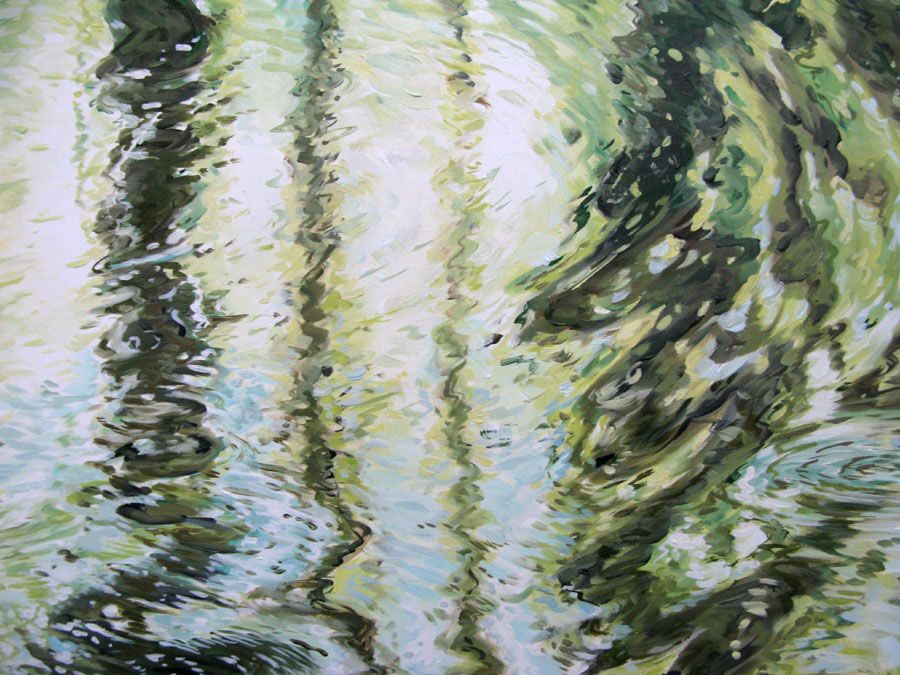 Tableau de ELISE BARAT a pour titre PLONGEON AU PLANEY XI style abstrait dim : ELISE BARATprix: