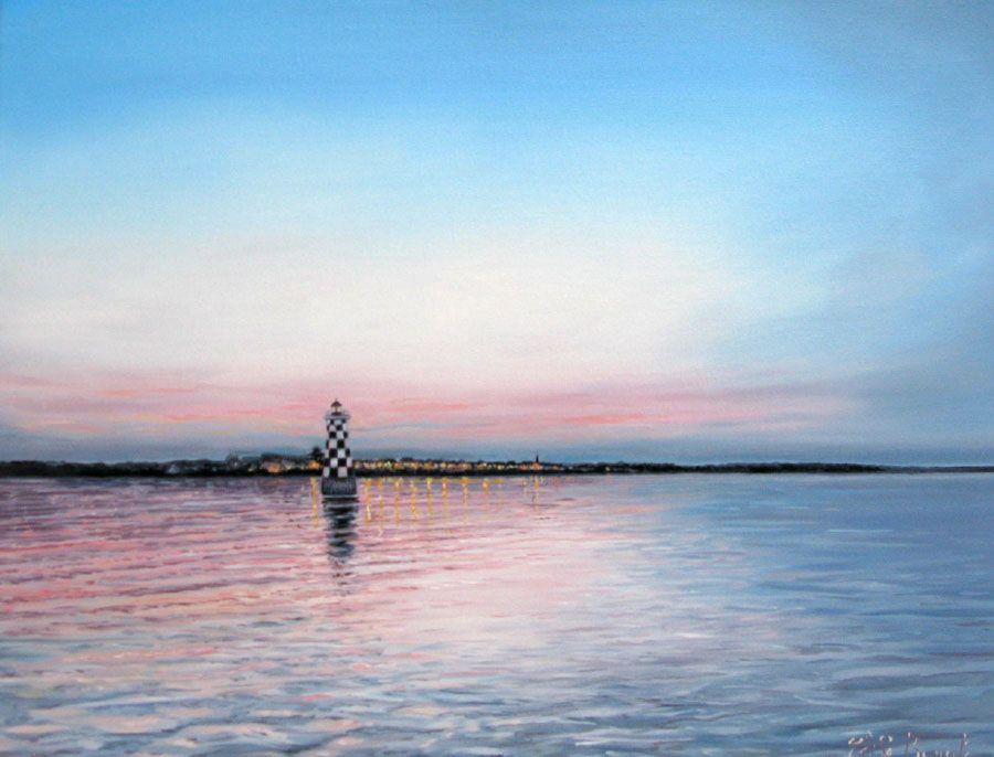 Tableau de ELISE BARAT a pour titre PHARE DE LOCTUDY II style figuratif dim : ELISE BARATprix:600