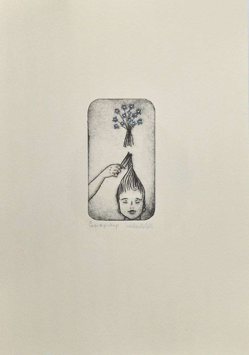 Editions d'art de NAVIEILLEVILLE a pour titre Coupe de printemps style figuratif, graphique dim : NAVIEILLEVILLEprix:28