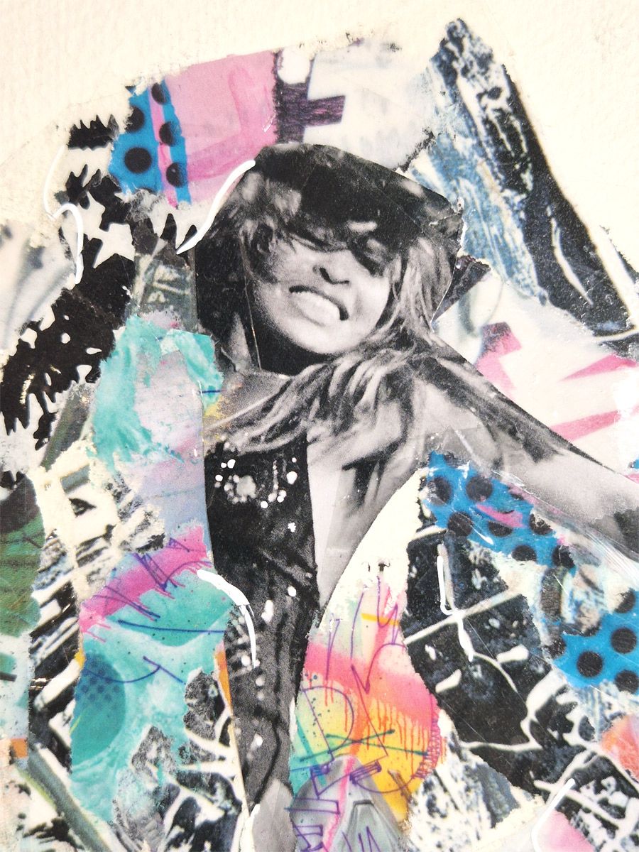 Editions d'art de FLOREPEA a pour titre Tina style street art, graphique dim : FLOREPEAprix:100