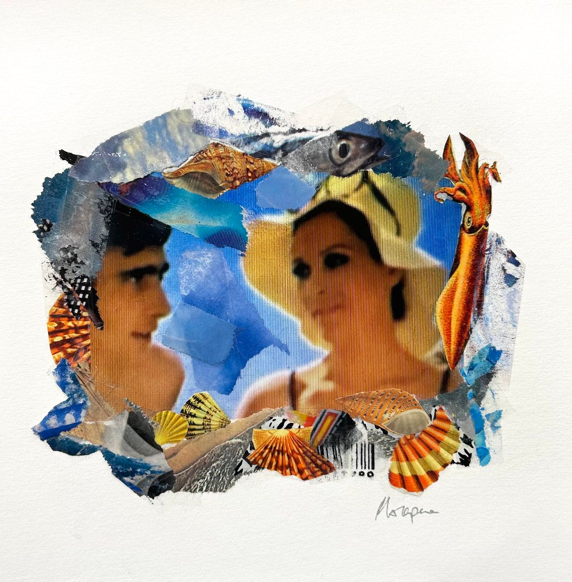 Editions d'art de FLOREPEA a pour titre Seaside Valentin style graphique dim : FLOREPEAprix:100