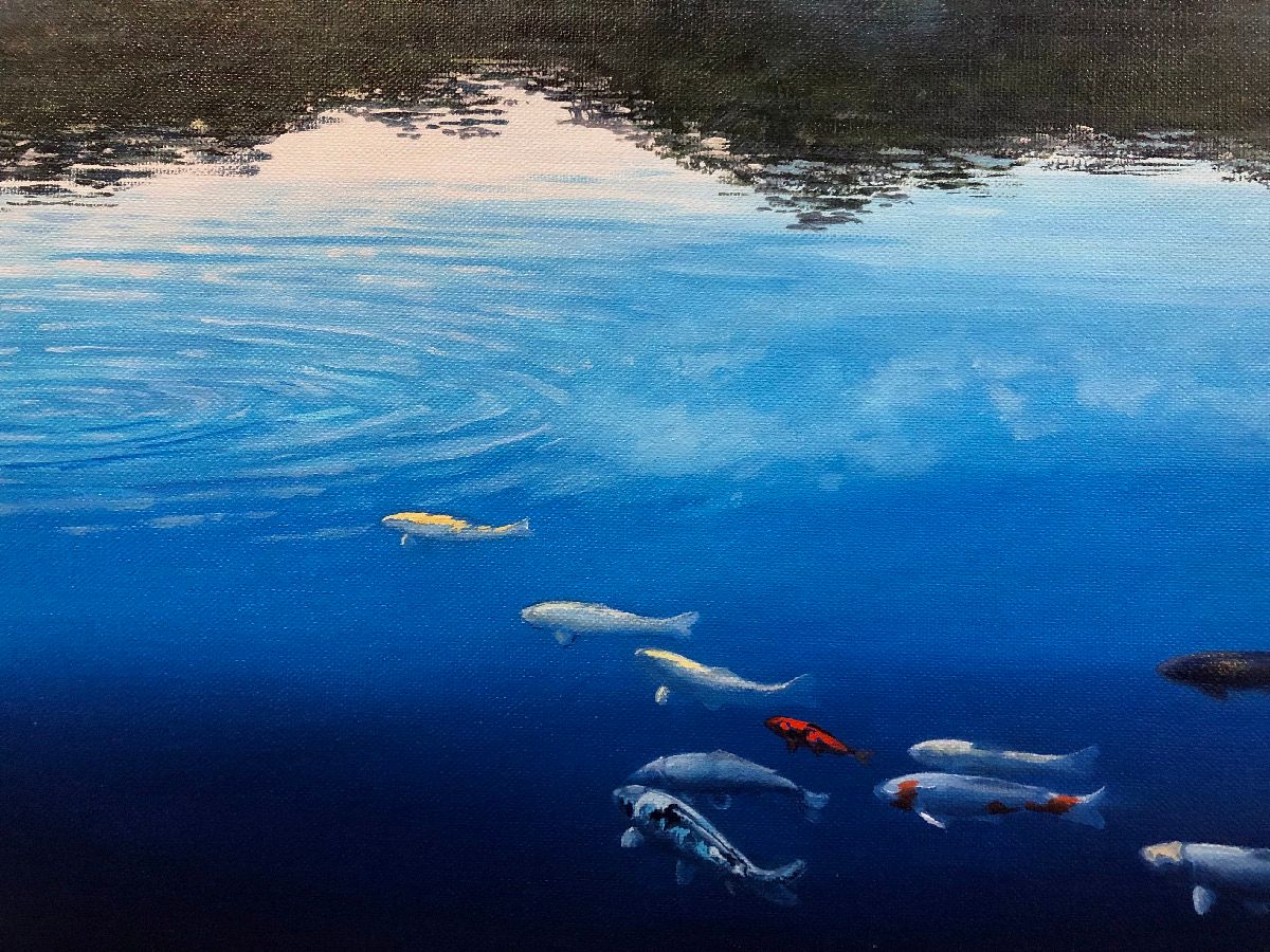 Tableau de ELISE BARAT a pour titre Le lac style figuratif dim : ELISE BARATprix:550