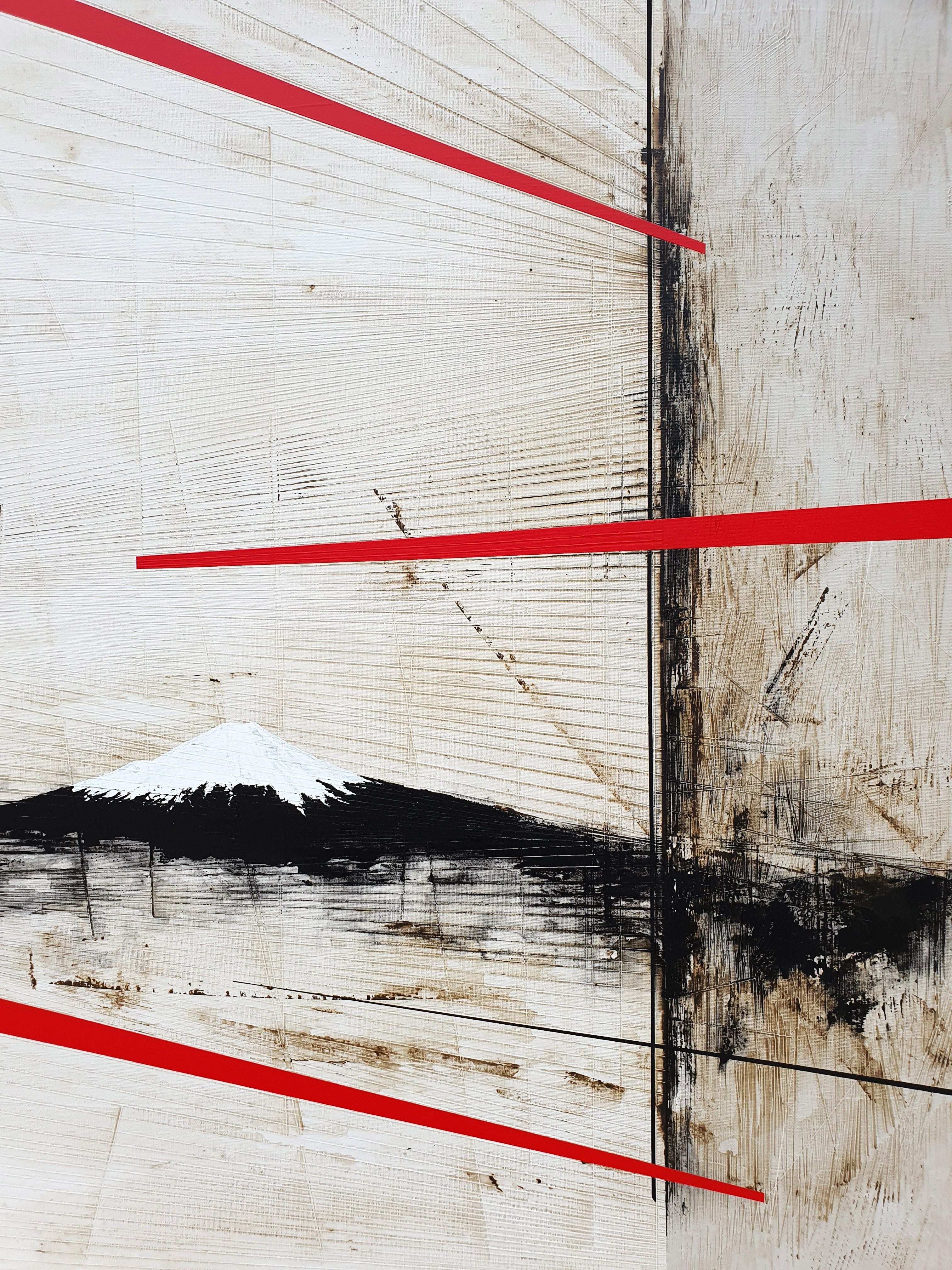 Tableau de LUDOVIC MERCHER a pour titre FUJIYAMA style abstrait dim : LUDOVIC MERCHERprix:1000