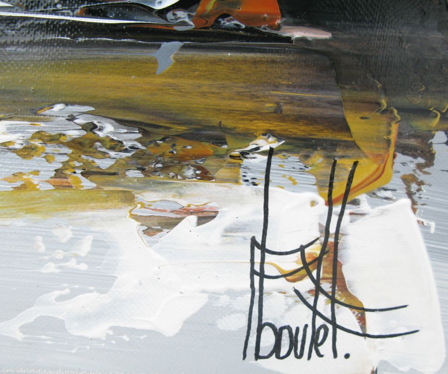 Tableau de F. BOUTET a pour titre MARINE ABSTRAITE style figuratif dim : F. BOUTETprix:750