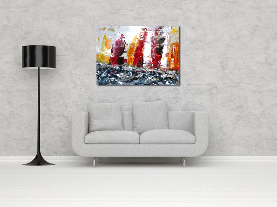 Tableau de F. BOUTET a pour titre MARINE ABSTRAITE 2022-24 style abstrait dim : F. BOUTETprix:1000