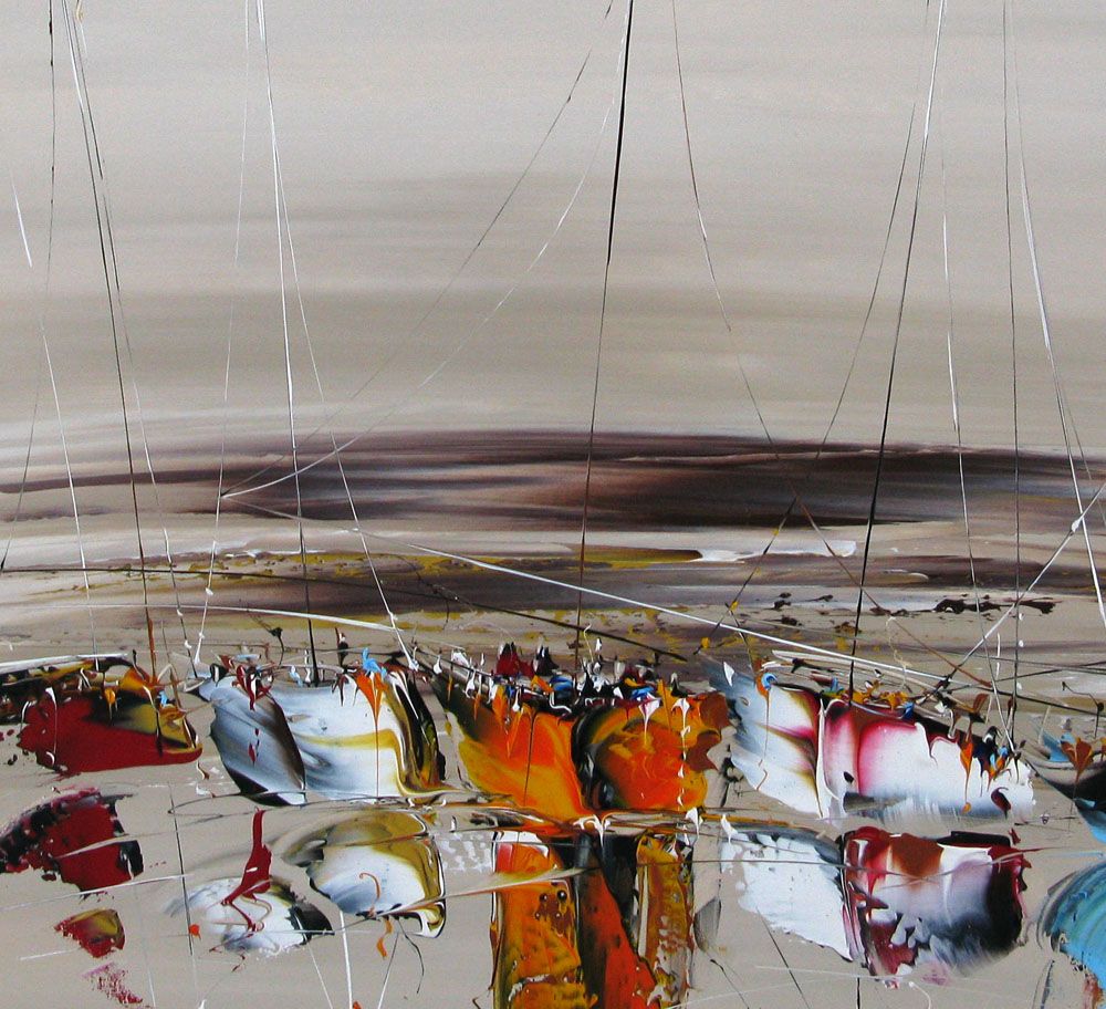 Tableau de F. BOUTET a pour titre MARINE ABSTRAITE 2022-17 style abstrait dim : F. BOUTETprix:900