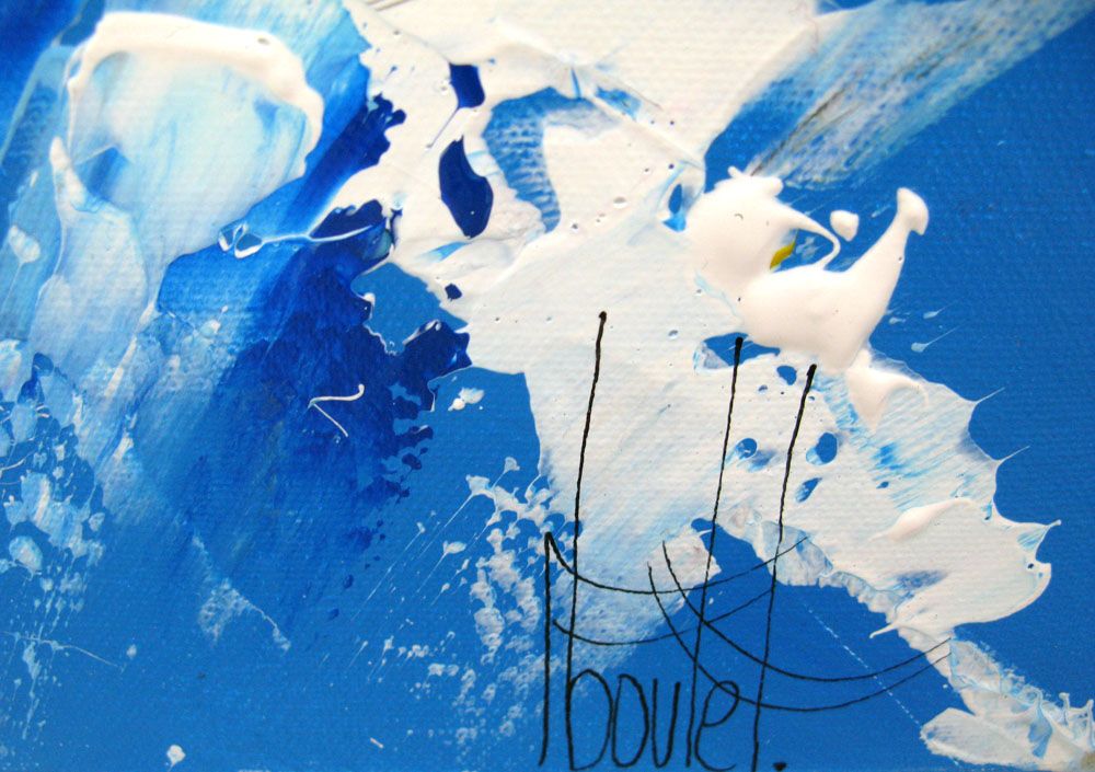 Tableau de F. BOUTET a pour titre MARINE ABSTRAITE 2022-05 style abstrait dim : F. BOUTETprix:400