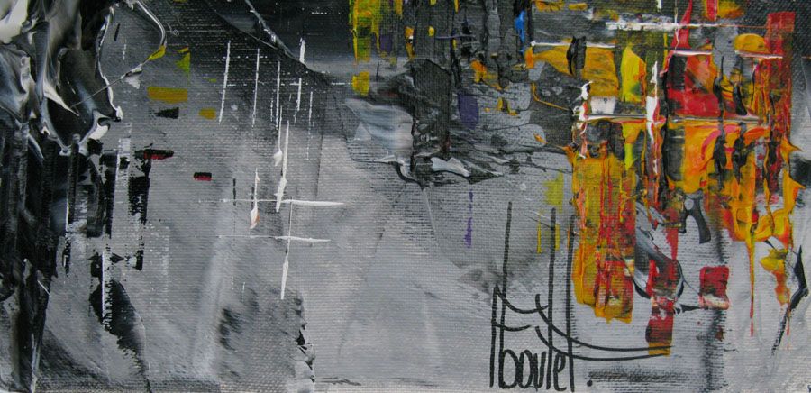 Tableau de F. BOUTET a pour titre GREY MANHATTAN 3 style figuratif dim : F. BOUTETprix:1100