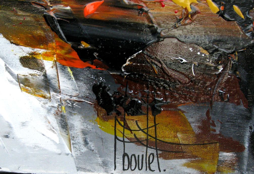 Tableau de F. BOUTET a pour titre ON THE FIFTH style figuratif dim : F. BOUTETprix:1000