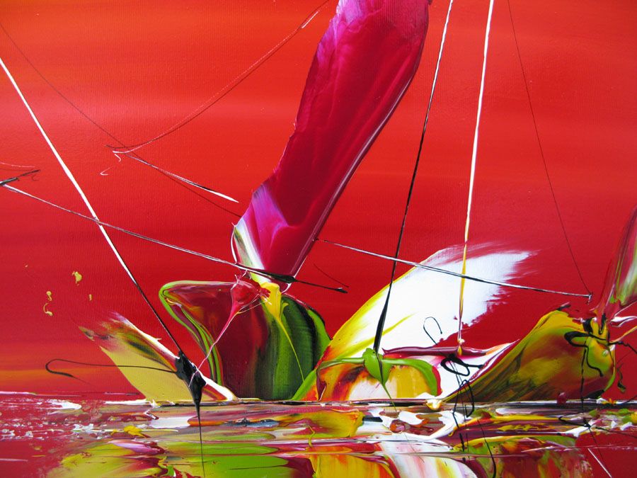 Tableau de F. BOUTET a pour titre MARINE H style abstrait dim : F. BOUTETprix:1200