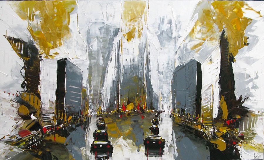 Tableau de F. BOUTET a pour titre PAYSAGE URBAIN style no dim : F. BOUTETprix:1000