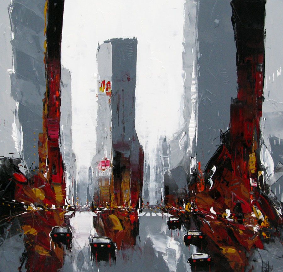 Tableau de F. BOUTET a pour titre CITY E style figuratif dim : F. BOUTETprix:1100