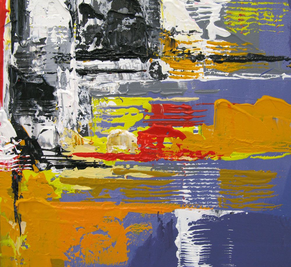 Tableau de FARID AMRAR a pour titre Construction inachevée style abstrait dim : FARID AMRARprix:520