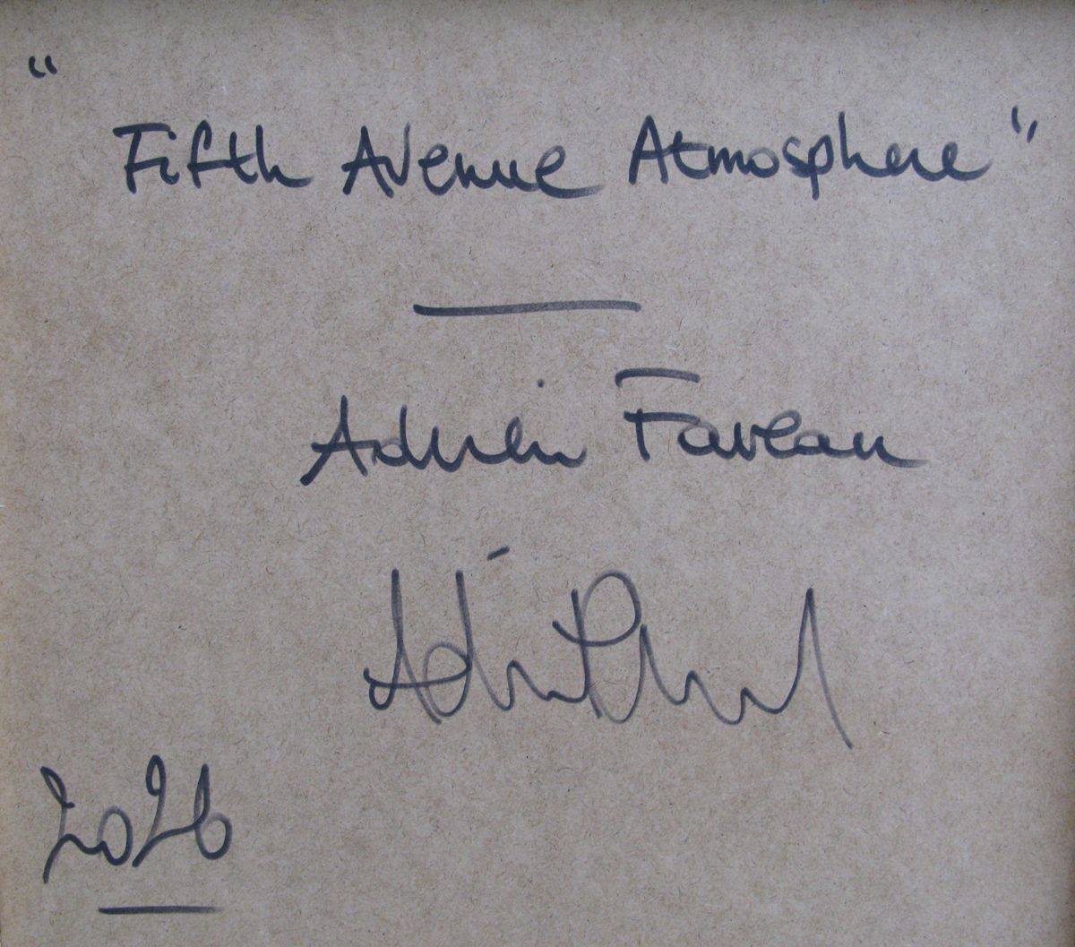 Tableau de ADRIEN FAVEAU a pour titre Fifth Avenue Atmosphere style figuratif, graphique dim : ADRIEN FAVEAUprix:2500