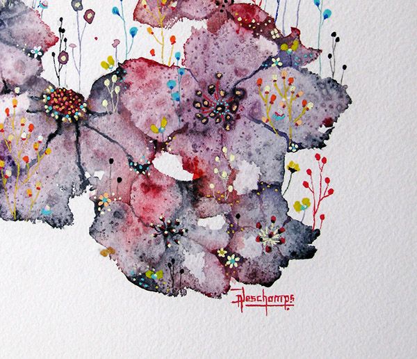Dessin de AMANDINE DESCHAMPS a pour titre FLEURS DE SEL 12 style figuratif dim : AMANDINE DESCHAMPSprix:170