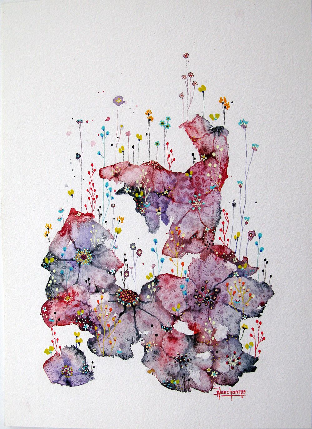 Dessin de AMANDINE DESCHAMPS a pour titre FLEURS DE SEL 12 style figuratif dim : AMANDINE DESCHAMPSprix:170