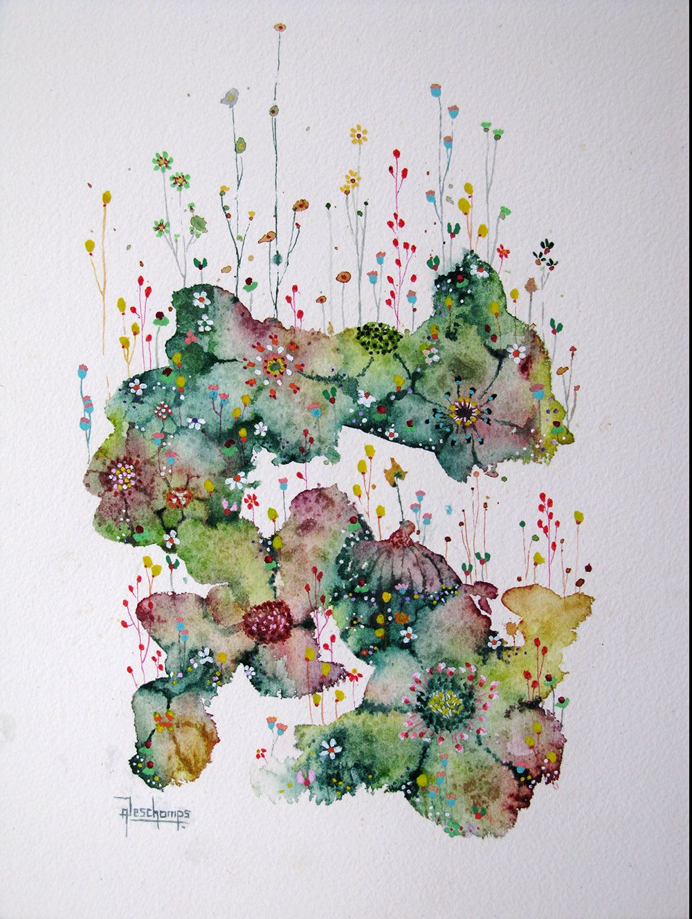 Dessin de AMANDINE DESCHAMPS a pour titre FLEURS DE SEL 14 style figuratif dim : AMANDINE DESCHAMPSprix:170