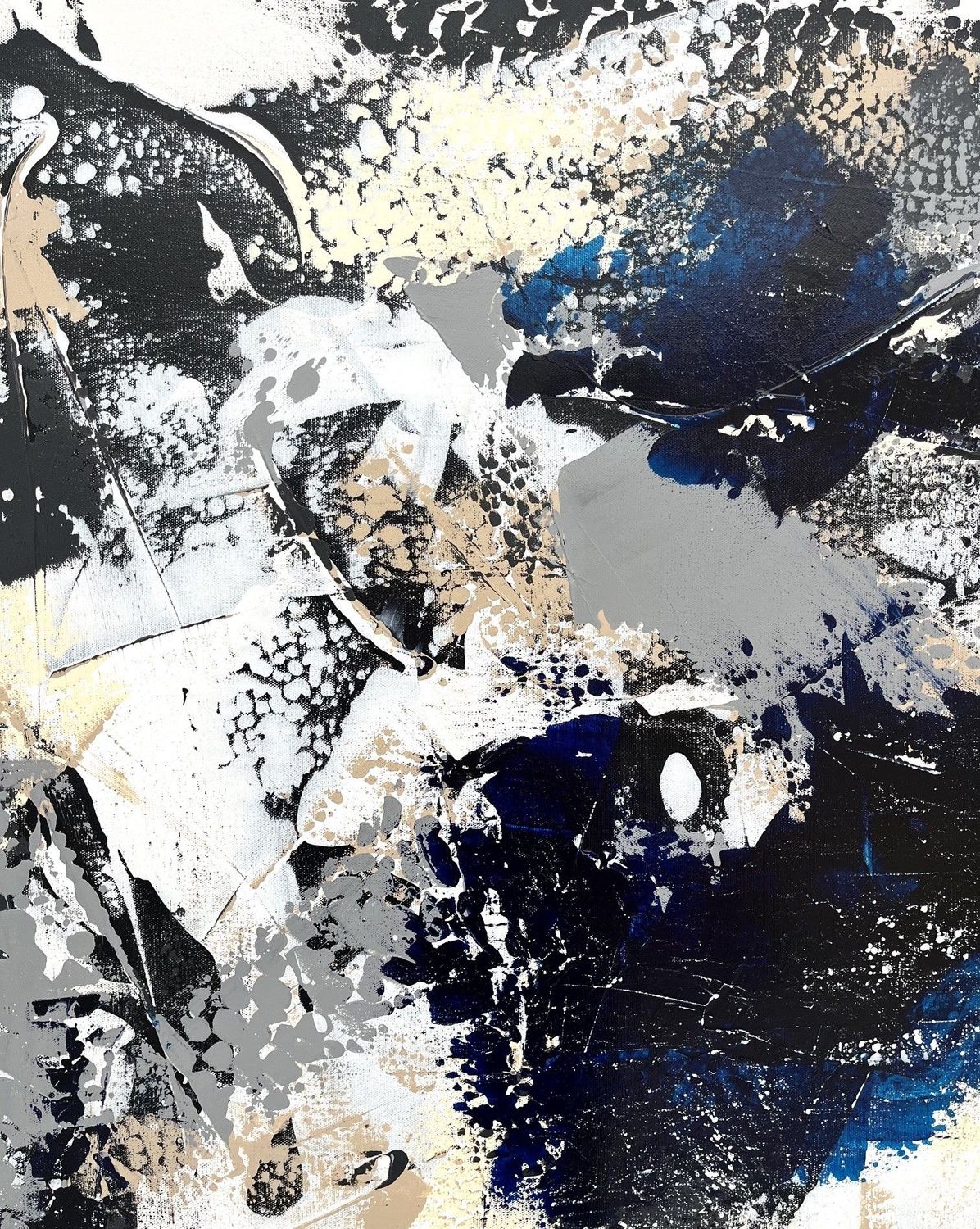 Tableau de CELINE WEBER a pour titre Fragments célestes style abstrait dim : CELINE WEBERprix:1500