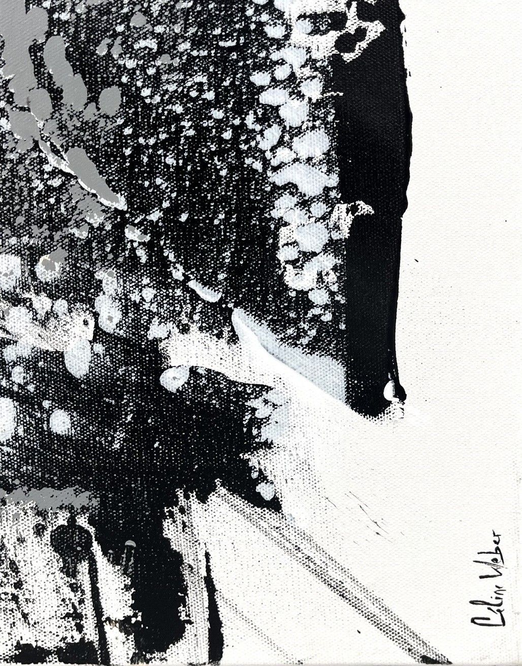 Tableau de CELINE WEBER a pour titre Fragments célestes style abstrait dim : CELINE WEBERprix:1500