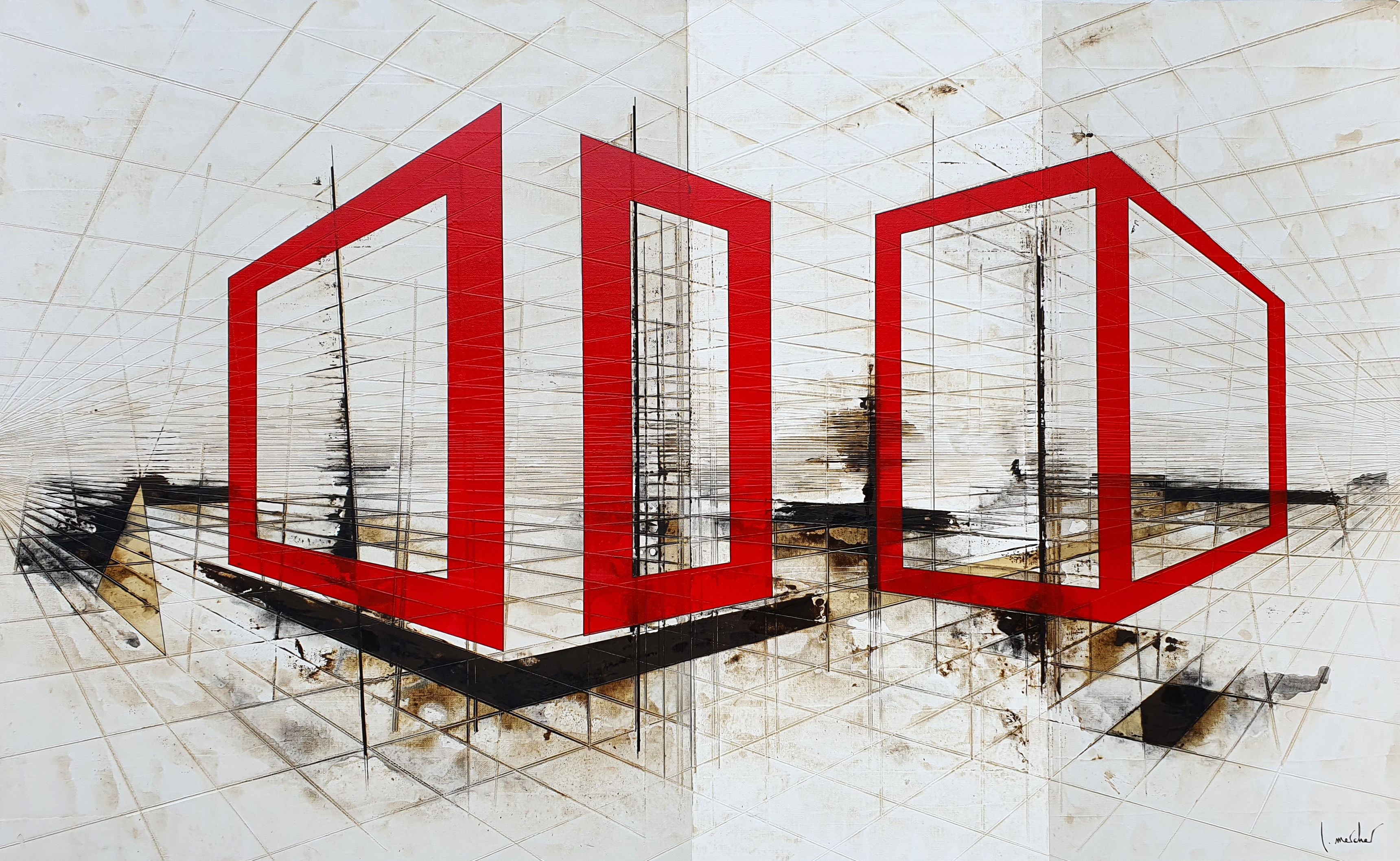Tableau de LUDOVIC MERCHER a pour titre GATES style abstrait dim : LUDOVIC MERCHERprix:1200