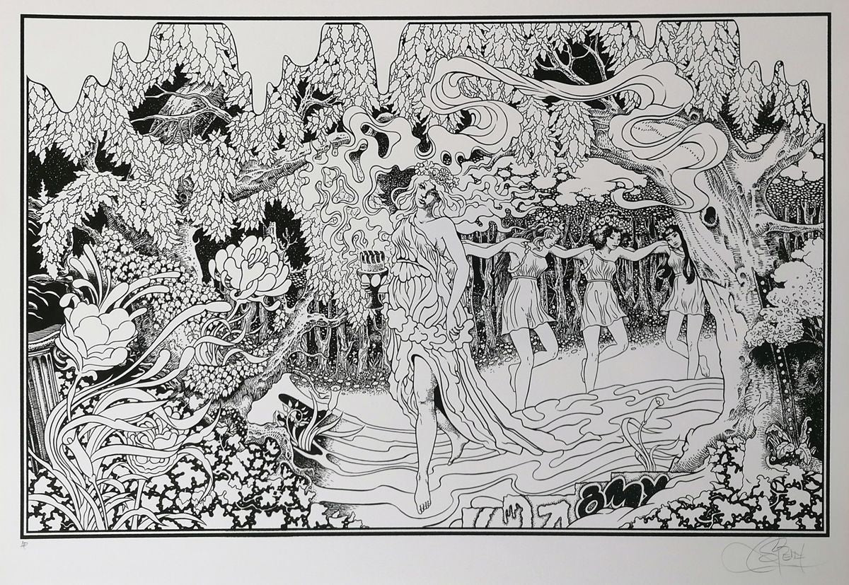 Editions d'art de CHUCK SPERRY a pour titre GHOSTS OF THE FOREST BW TEST style figuratif dim : CHUCK SPERRYprix:400