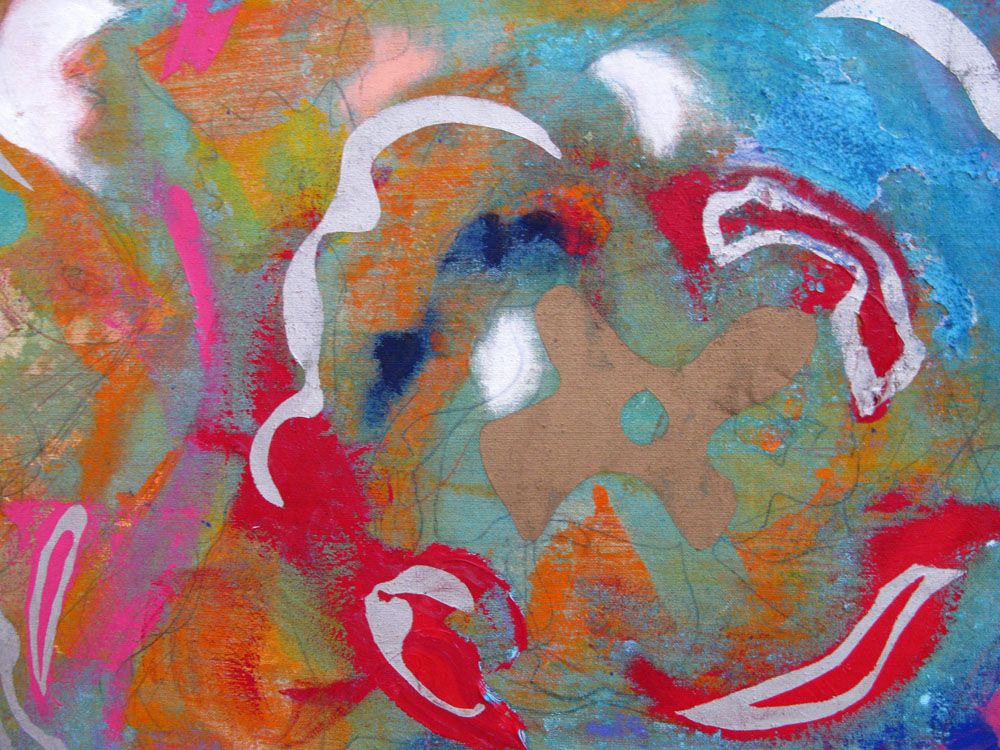 Tableau de GIACOMO a pour titre VENT FLEURS ET MER style abstrait dim : GIACOMOprix:2000