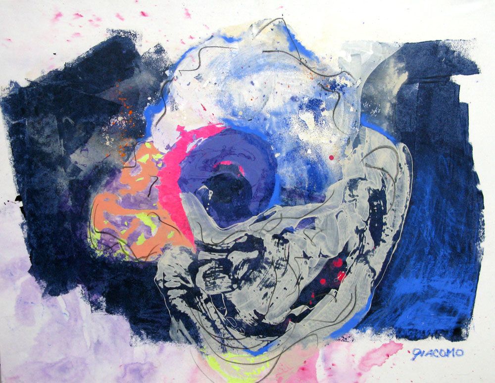 Tableau de GIACOMO a pour titre ECLOSION style abstrait dim : GIACOMOprix:1500