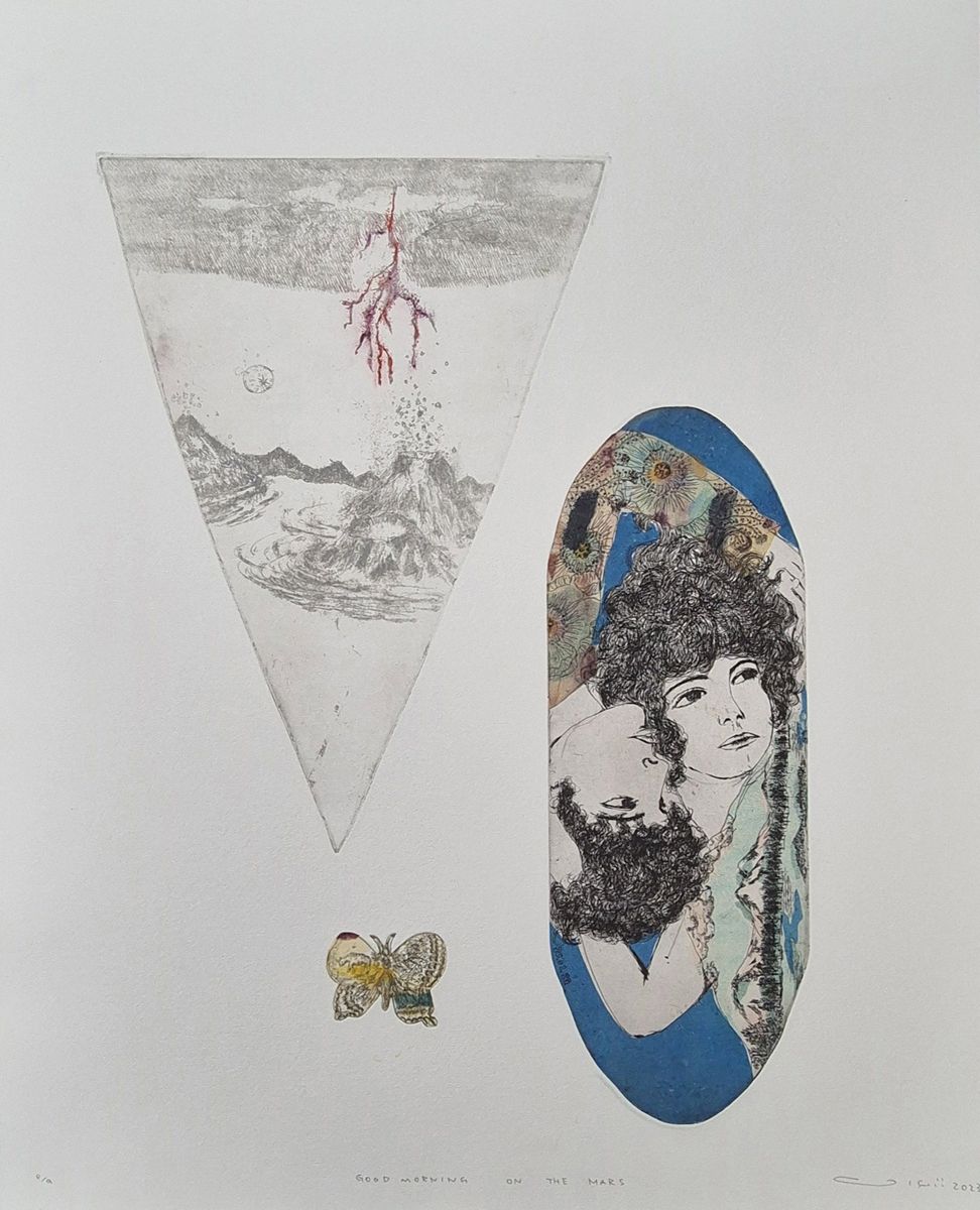 Editions d'art de ATSUKO ISHII a pour titre GOOD MORNING ON THE MARS style figuratif dim : ATSUKO ISHIIprix:250