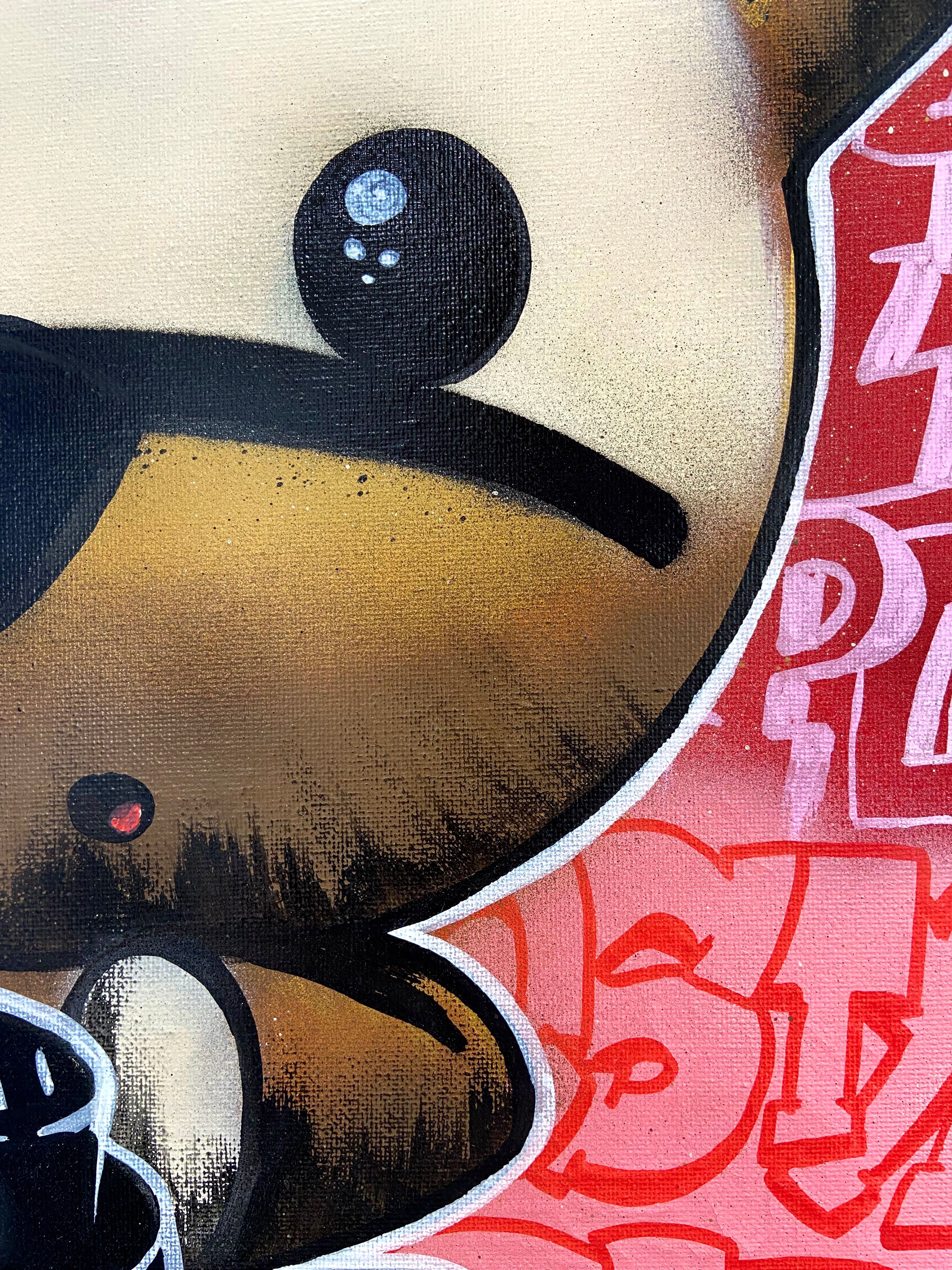 Tableau de GUTI a pour titre Forever young style street art dim : GUTIprix:250