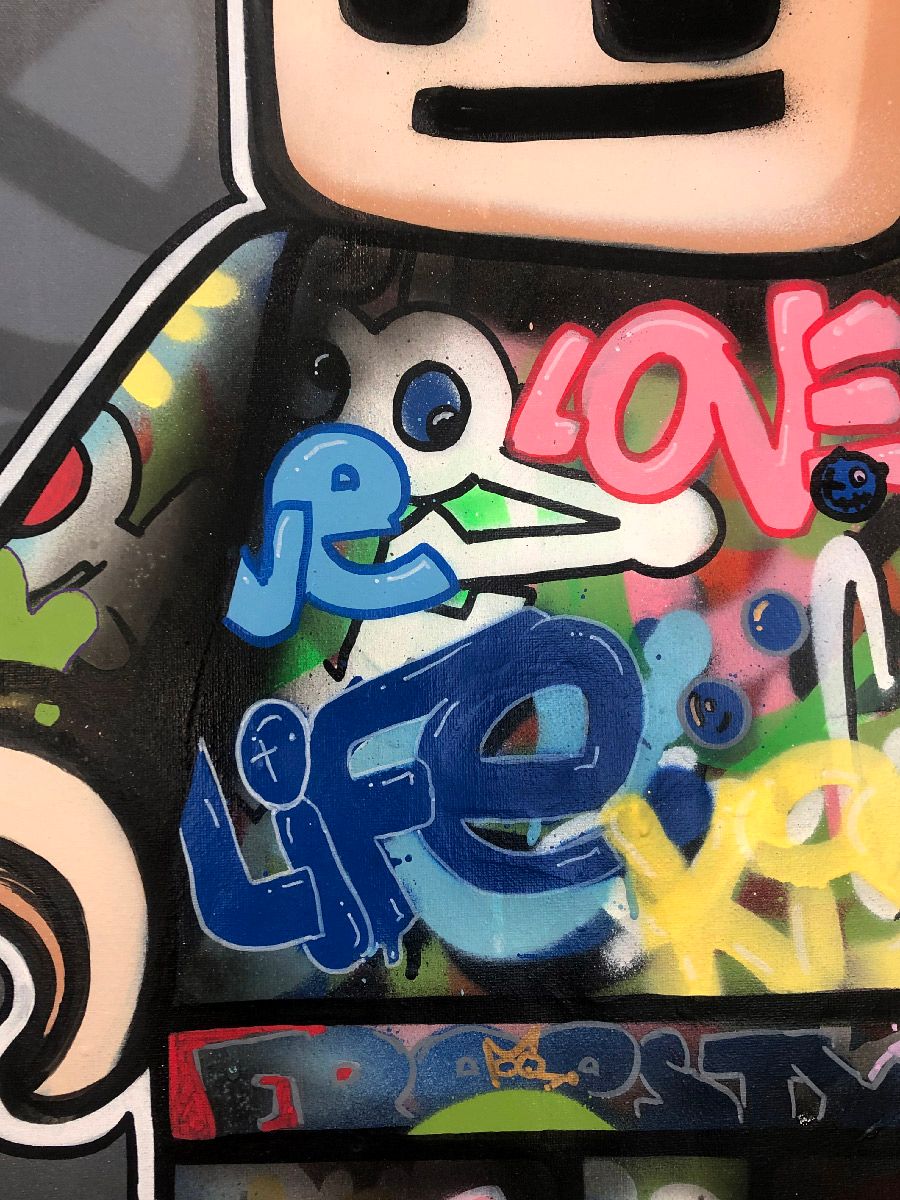 Tableau de GUTI a pour titre For the Fun style street art dim : GUTIprix:490