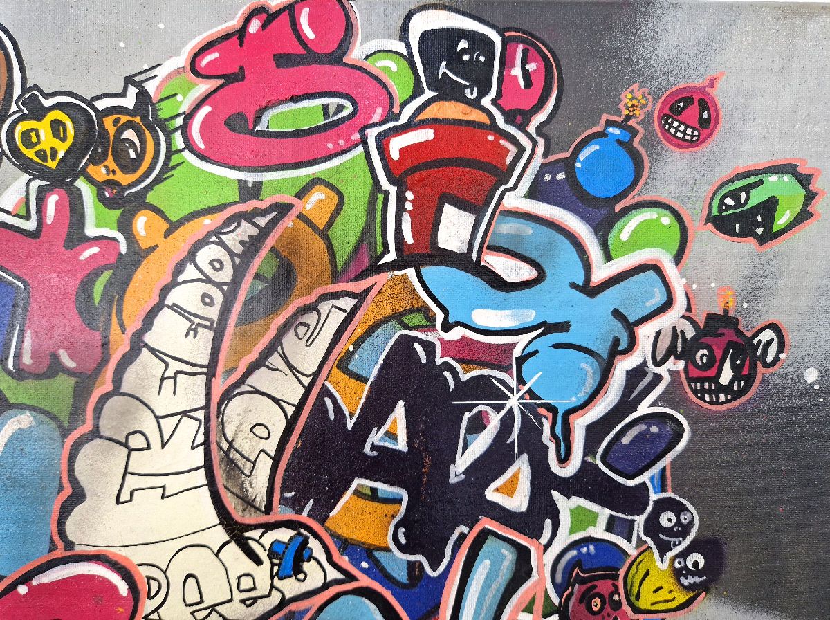 Tableau de GUTI a pour titre Liberté, mon Amour II style street art dim : GUTIprix:490
